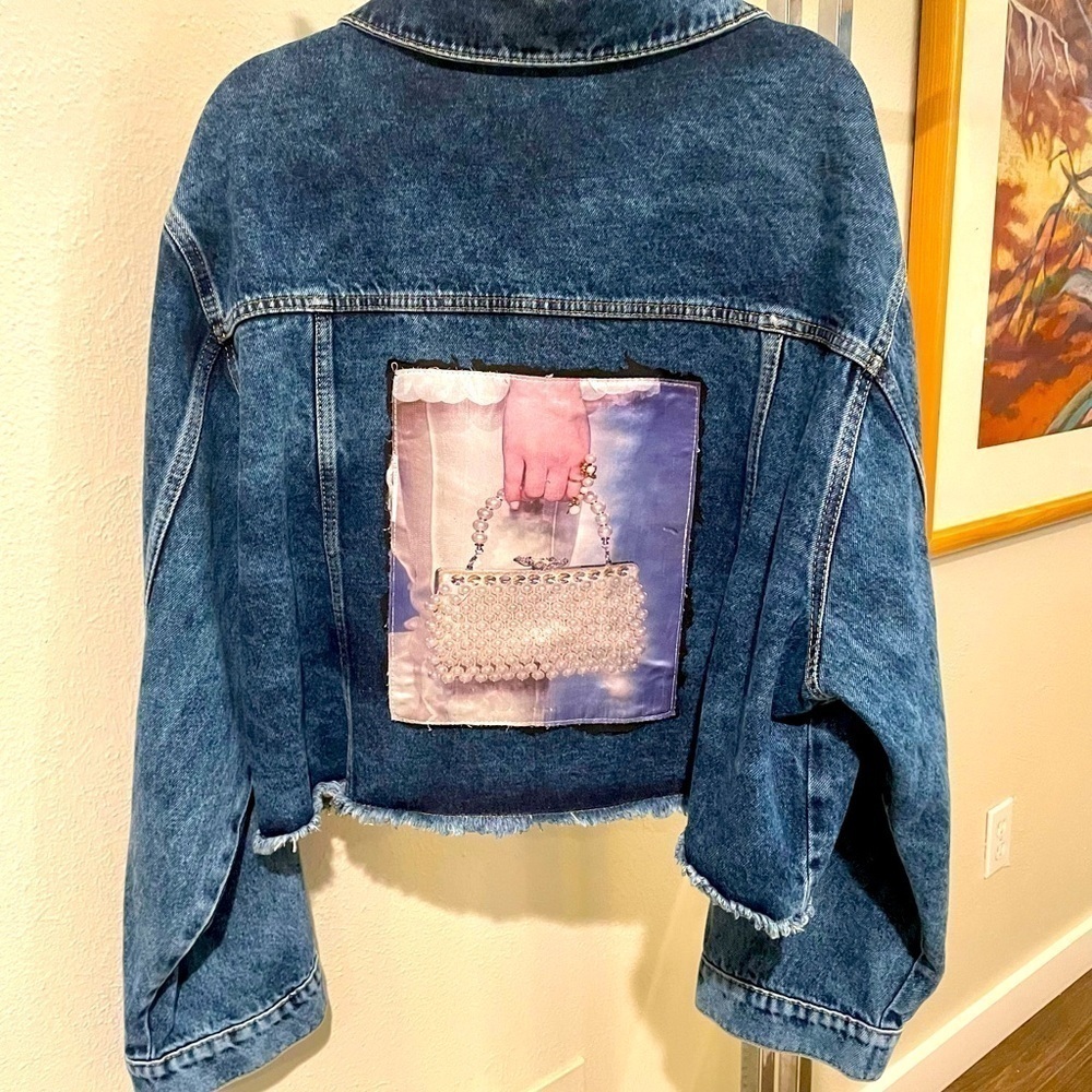 Denim Pearls Baby Jacket PrettyLittleThing